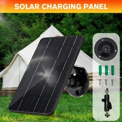 10W Solar Panel USB C Power Outdoor for CCTV Camera Security Cam Battery Charger