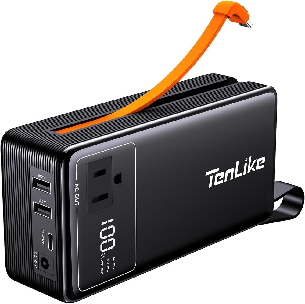 99.9Wh Portable Power Station 60W Type C AC Outlet Black
