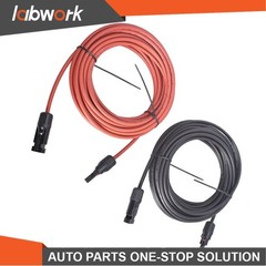 Labwork 1 Pair 20ft 12AWG Black+Red Solar Panel Extension Cable Wire Connector