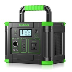 Portable Power Station 330W Solar Generator 288.6Wh, 60W USB-C, AC Outlet, Backu