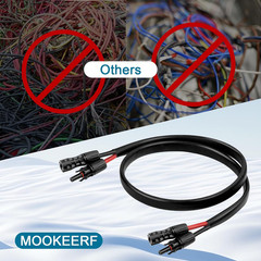 Solar Panel Extension Cable – 8AWG 50FT Solar Wire with Female & Male Waterproof