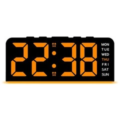 LED Alarm Clock with Clear Display and Built In Ambient Light Features