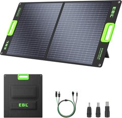 EBL 100W Portable Solar Panel Adjustable Kickstand IP65