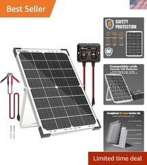 30W Solar Battery Charger Solar Battery Maintainer + Upgrade 10A MPPT Charge …