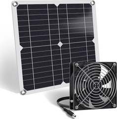 12W Weatherproof Solar Fan for Chicken Coops, Greenhouses, and Sheds