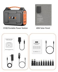 Solar Powered Generator 200W Peak/100W Rated, Portable Solar Generator Power …
