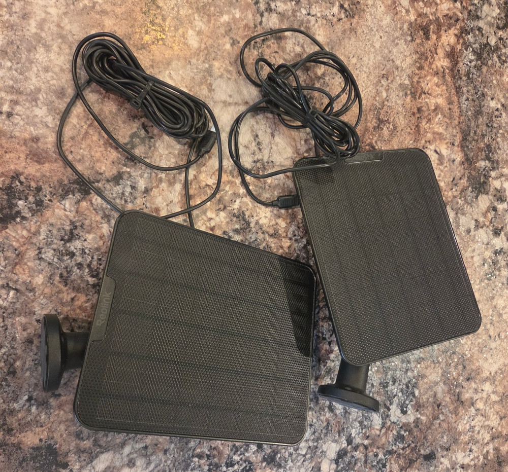 Set 2 Reolink Solar Panel 2 Waterproof 6V Outdoor for Reolink Cameras