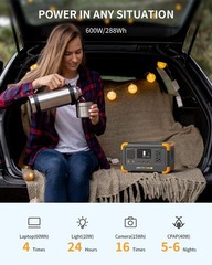 Compact E300LFP Power Station – Fast Charge 288Wh for All Your Essential Devices