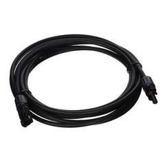 Renogy 10AWG 5FT Solar Adaptor Extension Cable M&F Connectors Black 10AWG