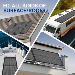 100W Flexible Solar Panel 12V Portable for Camping/RV/Home/Car Battery/Rooftop