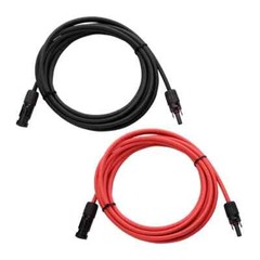 Solar Panel PV Cable Wire 6mm² 5 Pairs Connectors 100 meter Rolls Red and Black