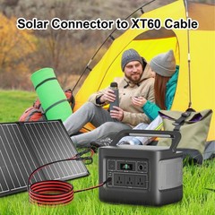XRDS -RF Solar Connector XT60 Cable 8FT, 10AWG Solar XT60 Female Extension