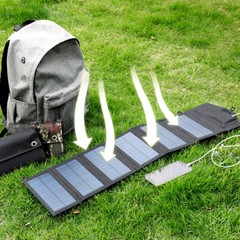 20W Foldable Solar Mobile Phone Charger Panel Power Bank Outdoor Camping