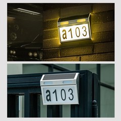 Modern Solar House Number Lamp with Multiple Light Modes for Customization