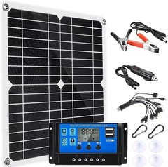 200W Solar Panel Kit with 100A Charge Controller & Extension Cable, Eco-Friendly