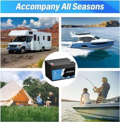 New 4-PACK 12V 8Ah LiFePO4 Deep Cycle Battery Energy for RV, Solar, Marine,Home