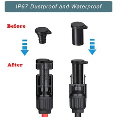 KarlKers Solar Connector Caps, IP67 Solar Panel Connector Cap Weather Resista…