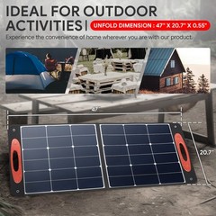 100 Watt USB Foldable Solar Panel Kit for Generator Power Bank Station Charger