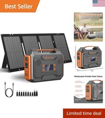 Versatile 300W Power Station with 60W Solar Panel – Ideal for Camping & Home Use