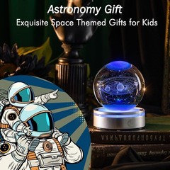 Educational 3D Solar System Crystal Ball – Ideal Gift for Astronomy Lovers