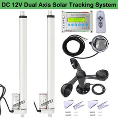 LCD Dual Axis Solar Tracking Tracker Kit W/ 18″ Linear Actuator W/ Anemometer DO