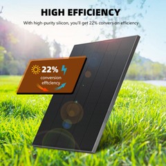 Solar Panel Mono PV Power 100W 18V RV Camping Home Boat Off Grid Battery Charger