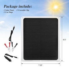 22W Solar Panel 12V Trickle Charger Battery Charger Kit Maintainer Boat RV Car