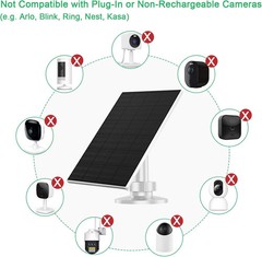 2W Solar Panel for Security Cameras, 5V Solar Charger