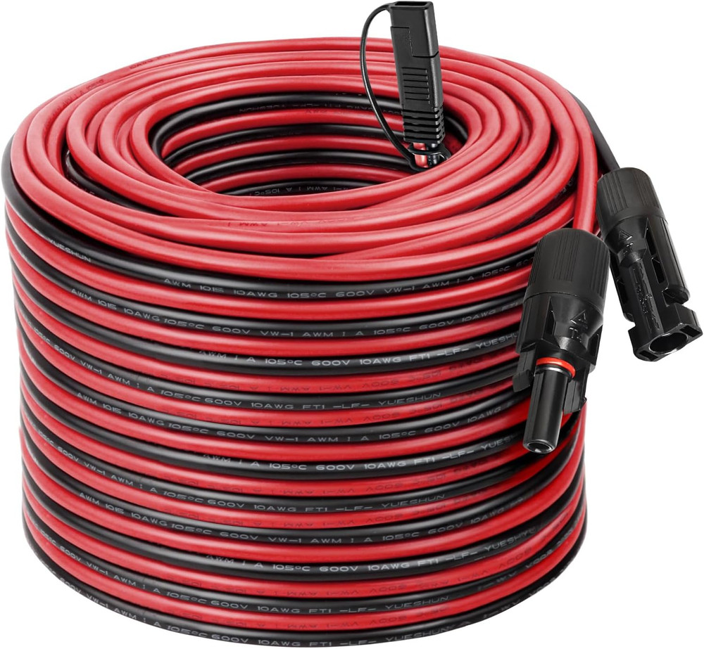 100FT 10AWG Solar SAE Connector Extension Cable for RV, Caravan, Motorcycles, Au