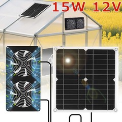 15W Solar Ventilation Fan Kit Waterproof DC for Chicken Coop & Greenhouse