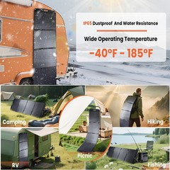 ETFE Solar Panel 100W 200W Blanket Portable Solar Bag Foldable Solar Panel Kits