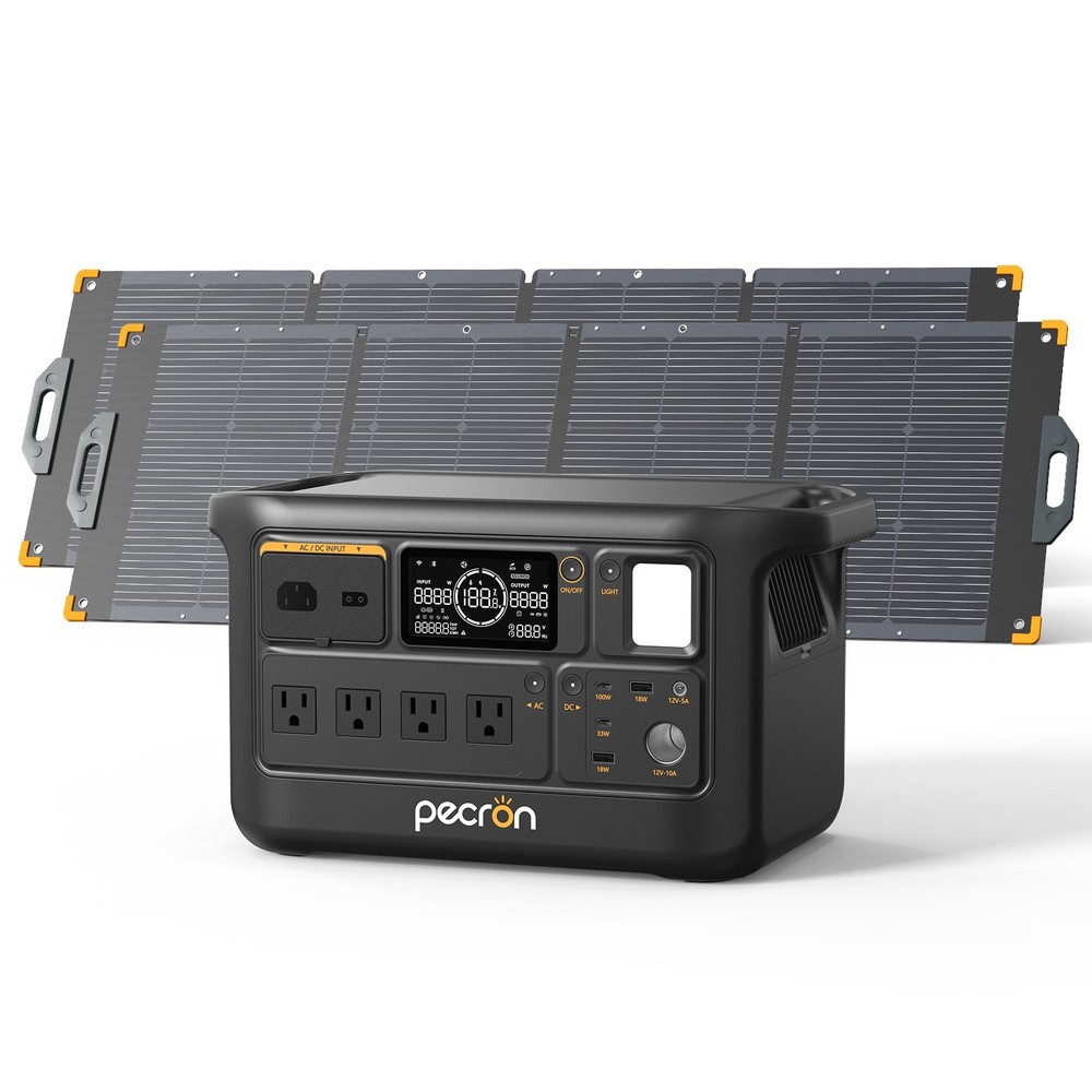 F1000 Pecron Portable Power Station&2*200W Solar Panel Off-grid Outdoor Travel