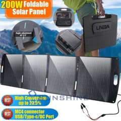 100W 200W Folding Solar Panel Mono 12V Portable Carry Suitcase for Sun Shed RV