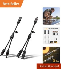 Solar Connectors Y Branch Parallel Adapter Cable Wire Plug Tool Kit for Solar…