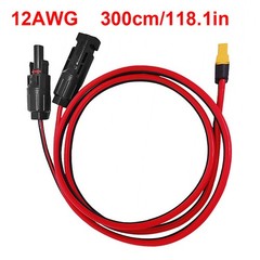 10ft Solar to XT60 Charge Extension Cable with Solar Connectors Caps Heavy-Duty