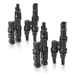 Solar Branch Connectors 2-to-1 Y Connector FMM MFF, 2 Pairs for Solar Panels