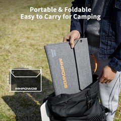 MHPOWOS 80W Foldable Solar Panel Blanket with USB for Phone Power Bank Tablet