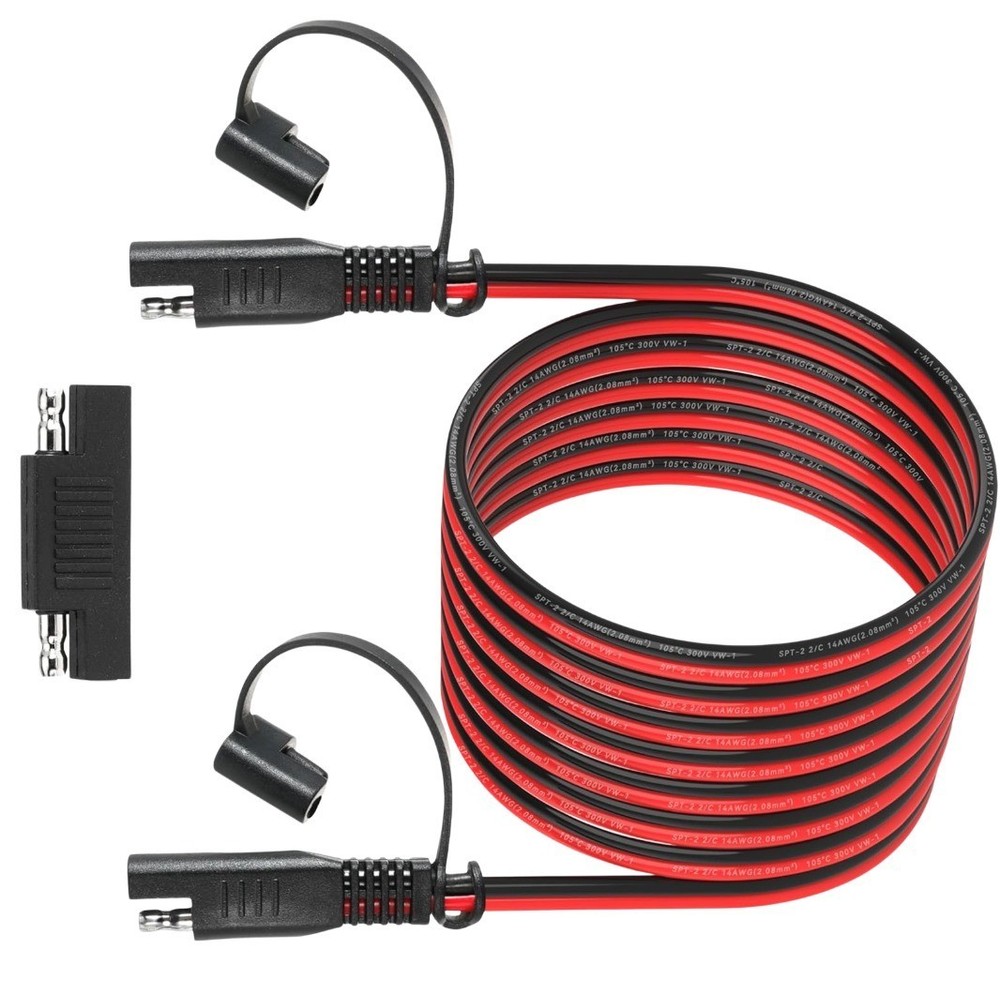 12FT 14AWG SAE Extension Cable for Solar Panel RV Battery Automotive and Marine