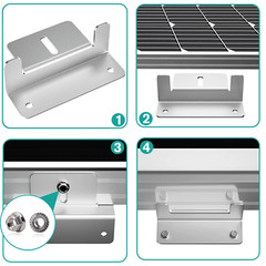 4/8 Sets Solar Panel Z Bracket Mounting Mounts Set Solar Panel RV Boat Roof Wall