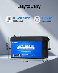 12V 150Ah LiFePO4 Battery Bluetooth SOC Status Indicators Trolling Motors RV