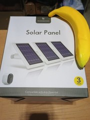 Wasserstein 2W 5V Solar Panel 3-Pack for Ring Cams, Weather-Resistant Mount