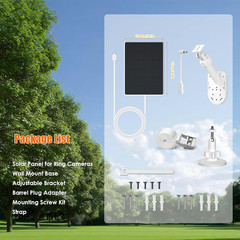 Solar Panel and 2-In-1 Wall Mount for Ring Camera,6W Solar Charger and 360° Outd