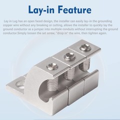 Solar Panel Grounding Lugs,12-Pack Aluminum Lay-in Connectors,Pool Bonding Lu…