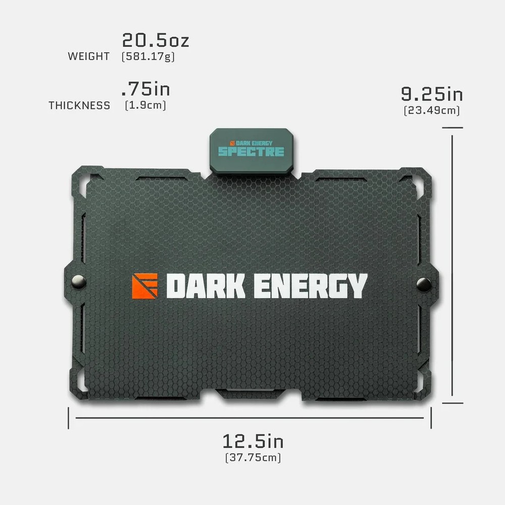 Dark Energy Spectre Gray 18W Folding Solar Panel for Charging Phones Power Banks