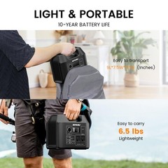 Portable Power Station 80000mAh, 256Wh LiFePO4 Battery Backup,300W AC Outlets…