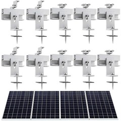 Universal Solar Panel Roof Mount Brackets Kit for 1-4 Pcs Solar Panels Mounting