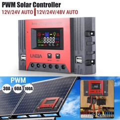 100A Auto MPPT Solar Charge Street Light Controller Solar Panel PV Regulator USB