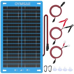 12W Solar Car Battery Charger Portable 12V Trickle Battery Charger & Maintain…