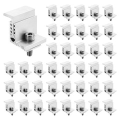 30pcs Solar Panel End Clamp Aluminum Z Bracket for Solar Panel Mounting Bracket