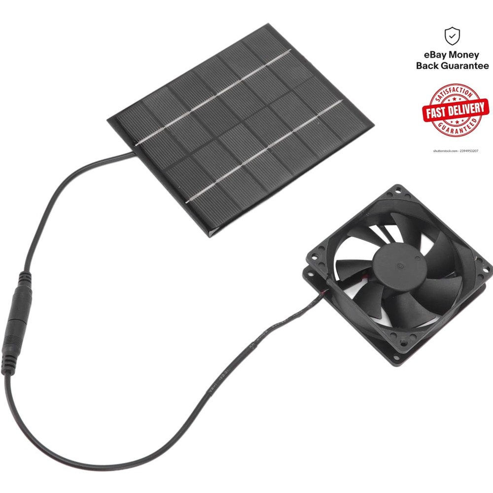 High Efficiency Solar Panel Fan Kit – Compact Exhaust System for Sheds & Windows
